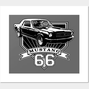 66 Mustang Coupe Posters and Art